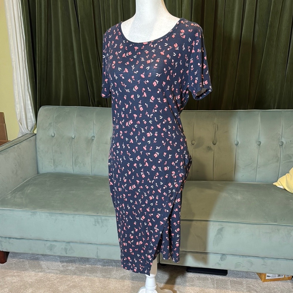 41 Hawthorn Blue and White Sheath Midi Dress NWT - Picture 4 of 5